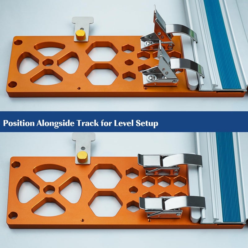 ViewReal Track Saw Square Guide Rail Accessory,Guide Rail Square,Enhanced Stability for Festool & Makita Rails, Easy-Attach Design for Accurate Woodworking(Orange Updated) - Image 3